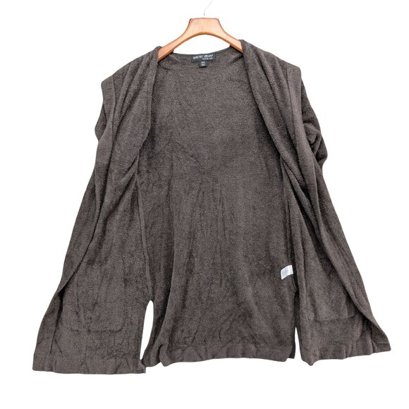 Barefoot Dreams CozyChic Lite Cardigan Womens Brown Hooded Open Front Size XS/S - Picture 4 of 8
